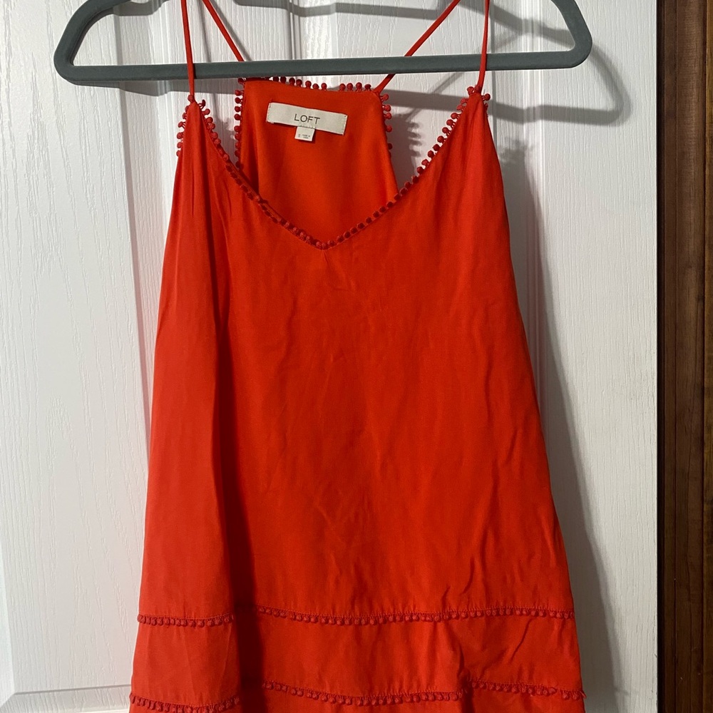LOFT Orange Camisole Top with Elegant Design